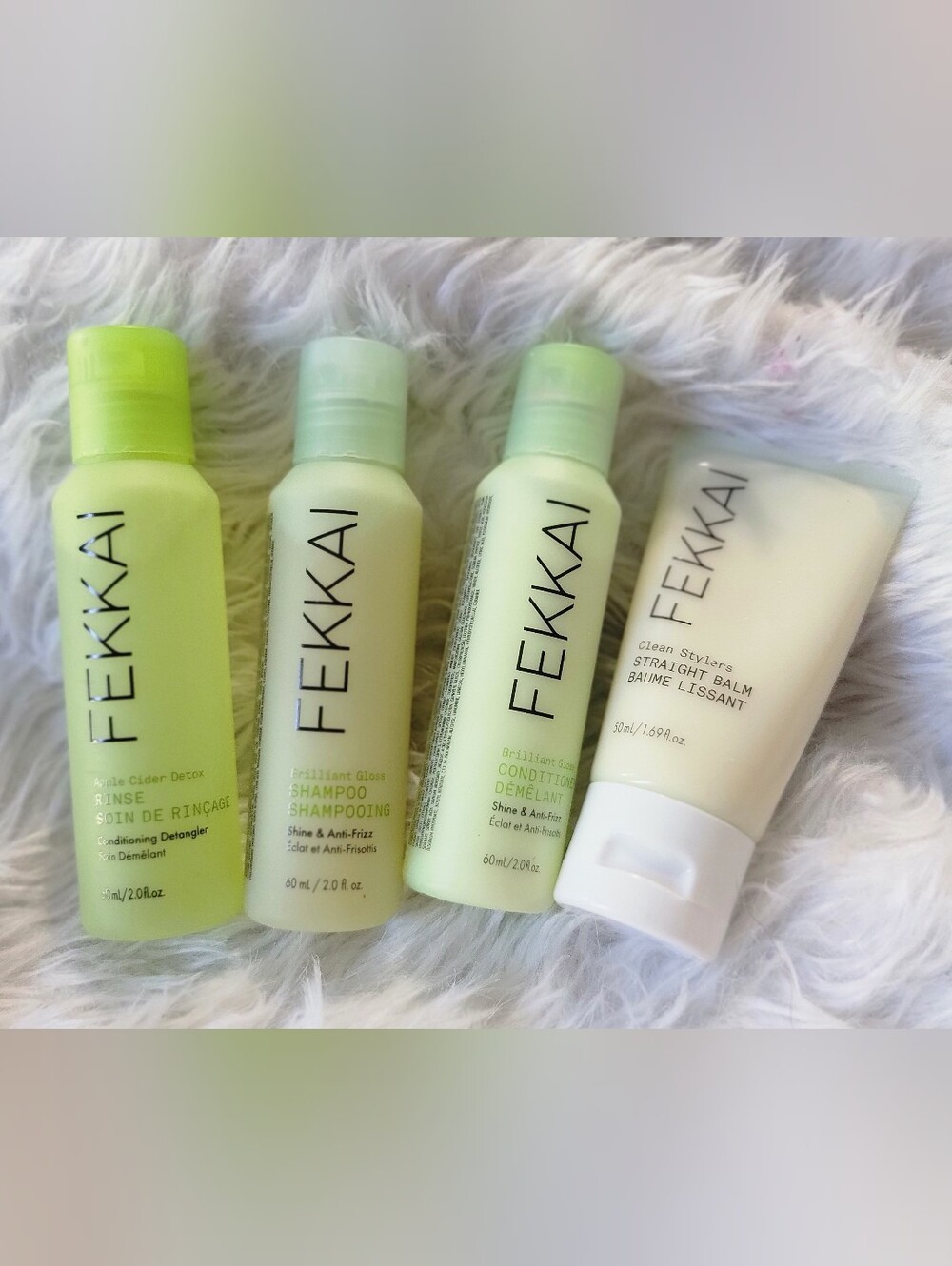 New Fekkai Brilliant Gloss 4 Piece Travel Set - Hydrating Shine